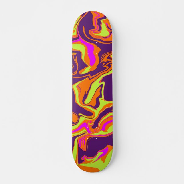 80s Mystery Melt Psychedelic Skateboard  (Front)