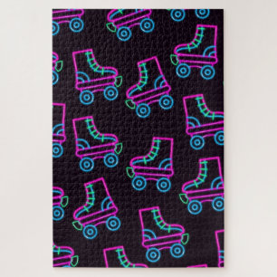 80s Neon Roller-skates Jigsaw Puzzle