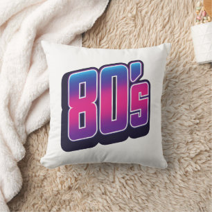 80's Neon Throw Pillow