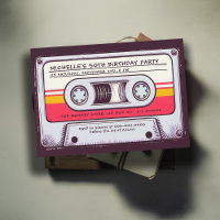 80s Nostalgia Cassette Tape Mix Fun 50th Birthday