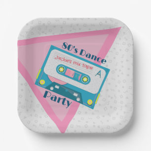 80s Paper Plates, 7" Square Paper Plate