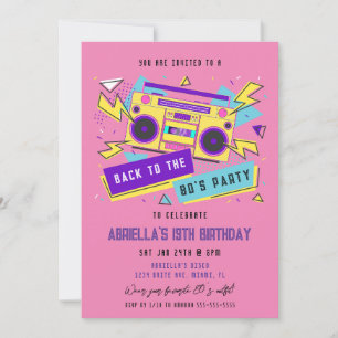 80's Party 80's Birthday Invitation