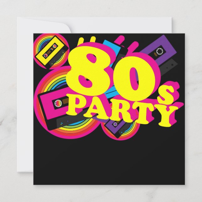 80s Party Invitation (Front)