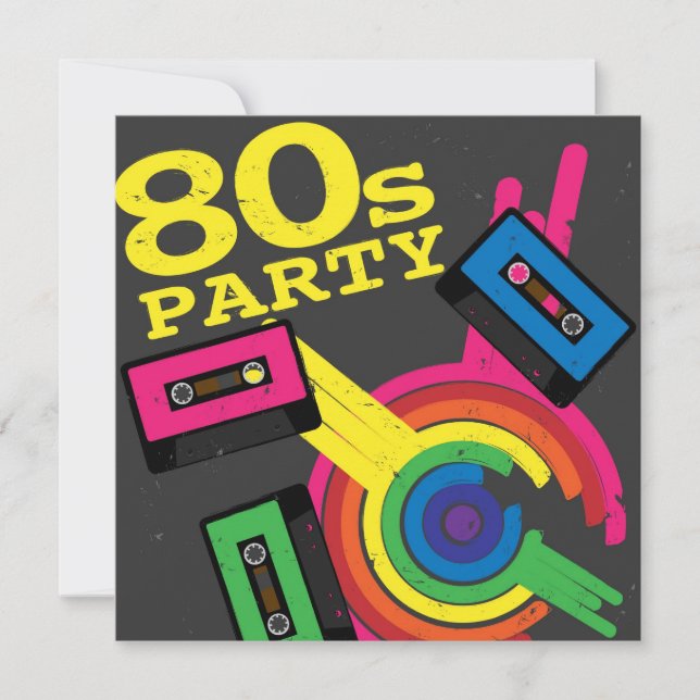 80s party invitation (Front)