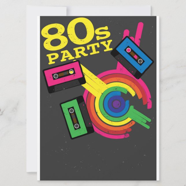 80s party invitation (Front)