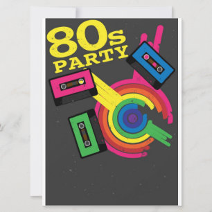 80s party invitation
