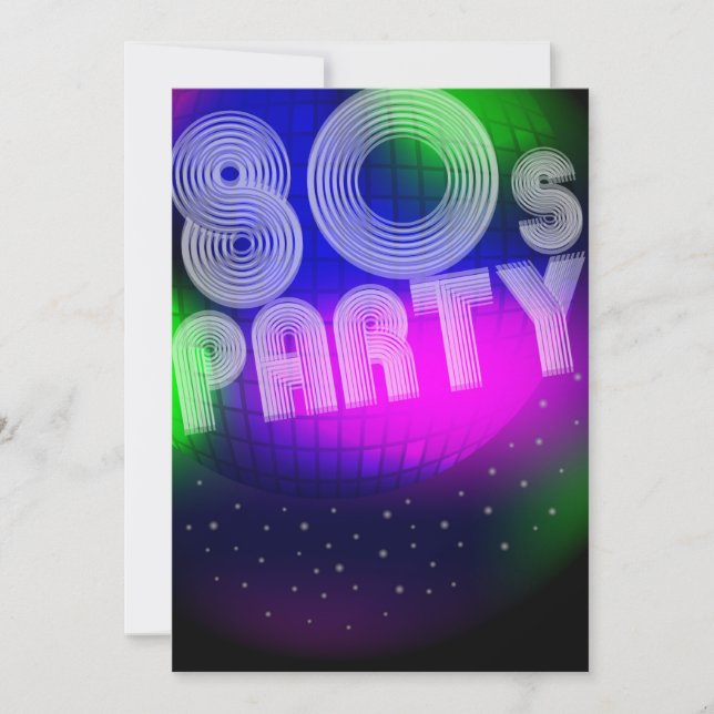 80s Party Invitation (Front)