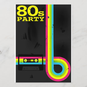 80s party invitation