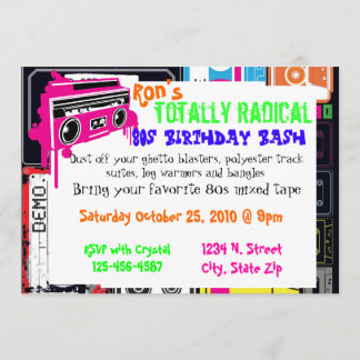 80s party invitation part duex