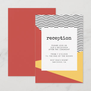 80s Pop art Memphis style reception card