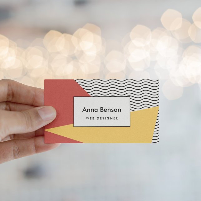 80s pop art pattern business card (Creator Uploaded)