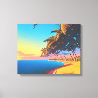 80s postcard canvas print