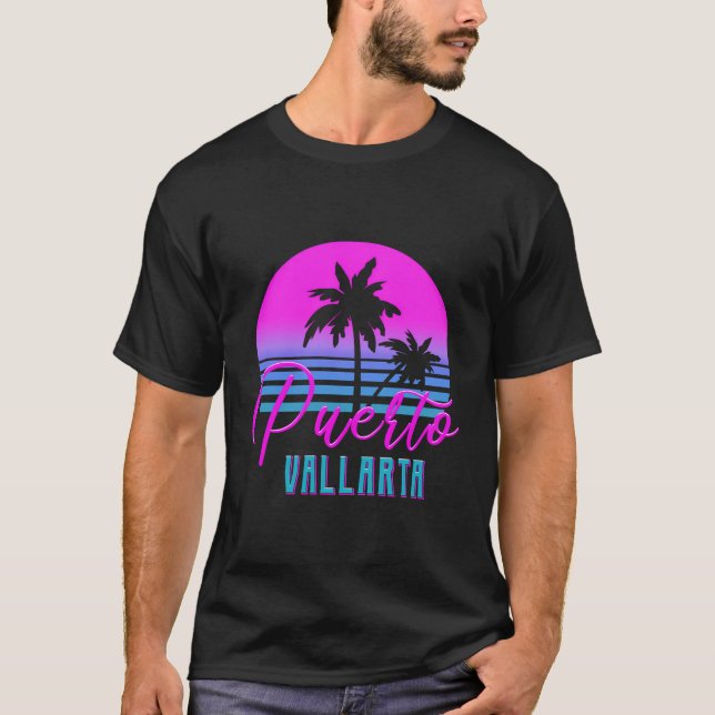 80S Puerto Vallarta Spring Break Vacation T-Shirt (Front)