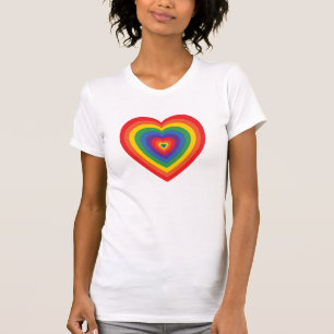 80's Rainbow Heart (concentric) T-Shirt
