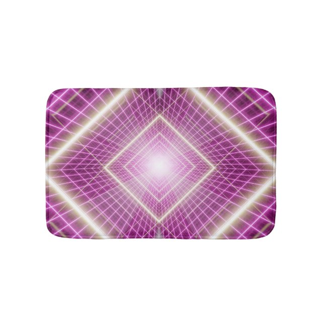 80s Retro: 3D Sci-Fi Background. Bath Mat (Front)