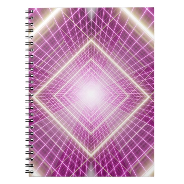 80s Retro: 3D Sci-Fi Background. Notebook (Front)