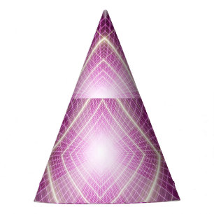 80s Retro: 3D Sci-Fi Background. Party Hat