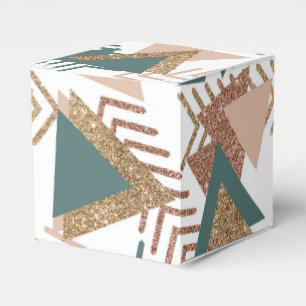 80s Retro Abstract   70s Green and Gold Palette Favor Box