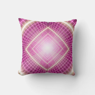 80s retro and sci fi pop art scene. throw pillow