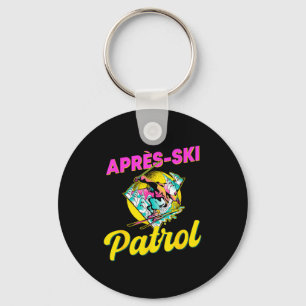 80s retro apres-ski patrol wear 90s skiing keychain
