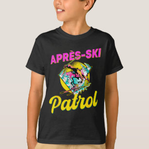 80s retro apres-ski patrol wear 90s skiing T-Shirt