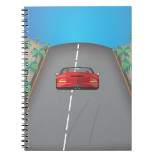 80s Retro Arcade Race Notebook