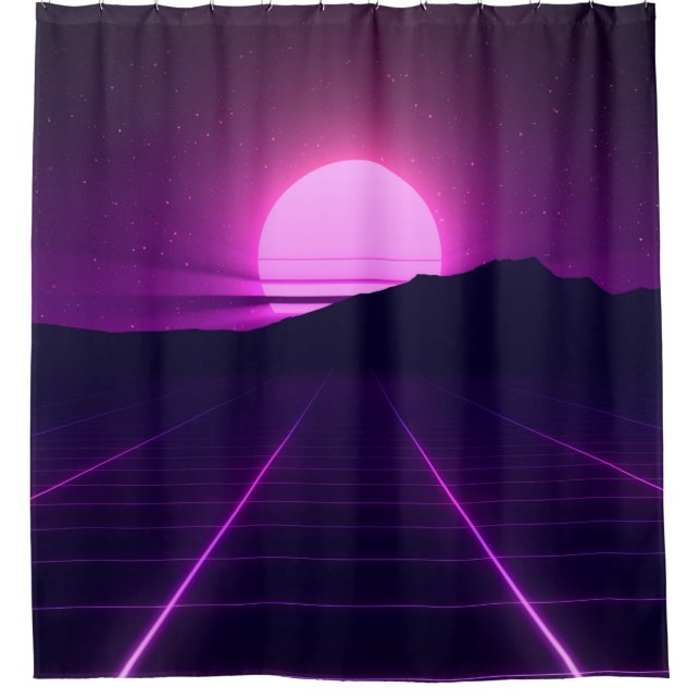 80s Retro Background Illustartion with 3D elements (Front)