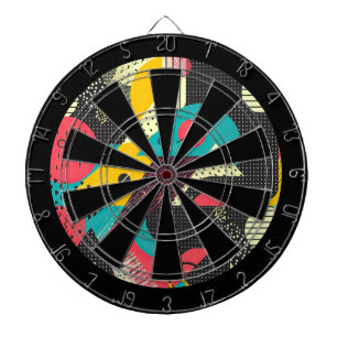 80s Retro Colorful Texture Dartboard