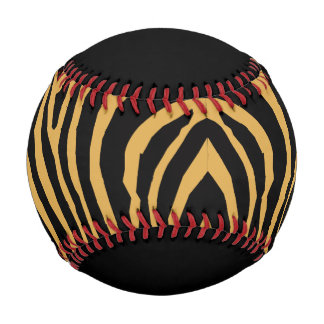 80s RETRO GOLD & BLACK ANIMAL PRINT STRIPE PATTERN Baseball