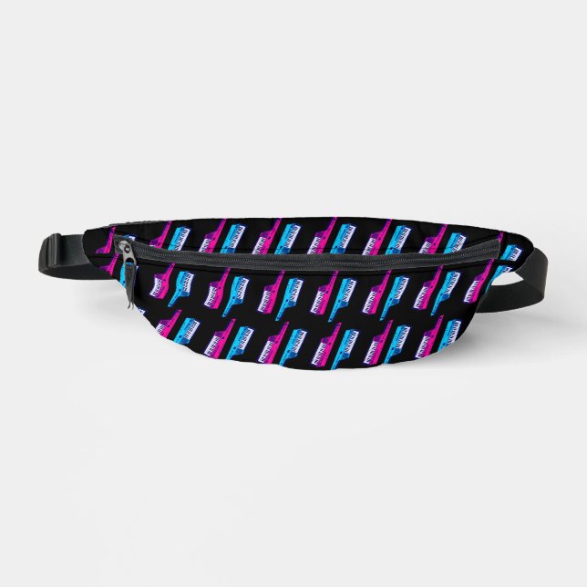 80s RETRO KEYTARS ROSE BLEU FANNY PACK (Recto)