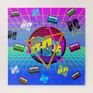 80's RETRO OLD SCHOOL CASSETTE TAPE Jigsaw Puzzle