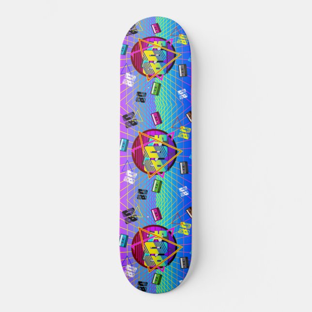 80's RETRO OLD SCHOOL CASSETTE TAPE    Skateboard (Front)
