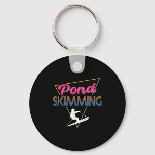 80s Retro Pond Skimming Apparel Ski Pond Skimmer  Keychain