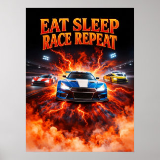 80s Retro Racing Bootleg Art Poster