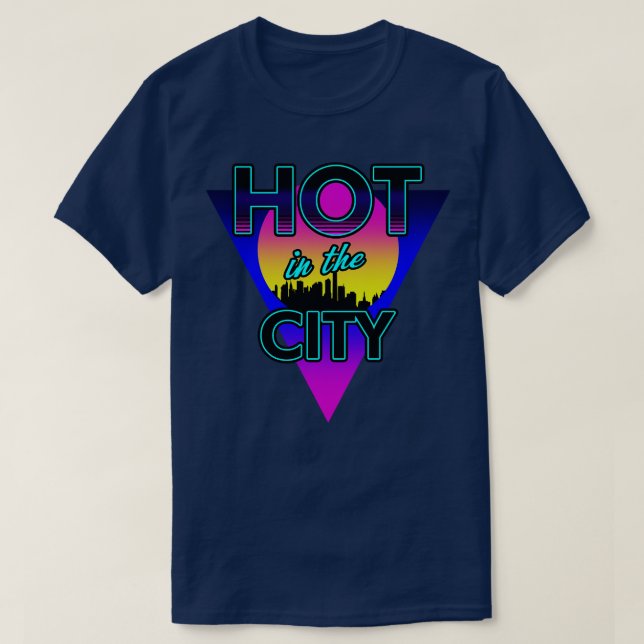 80s Retro Rad City Summer Heat SLogan 80s Meme Gif T-Shirt (Design Front)