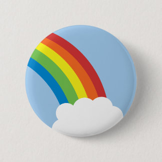 80's Retro Rainbow Button