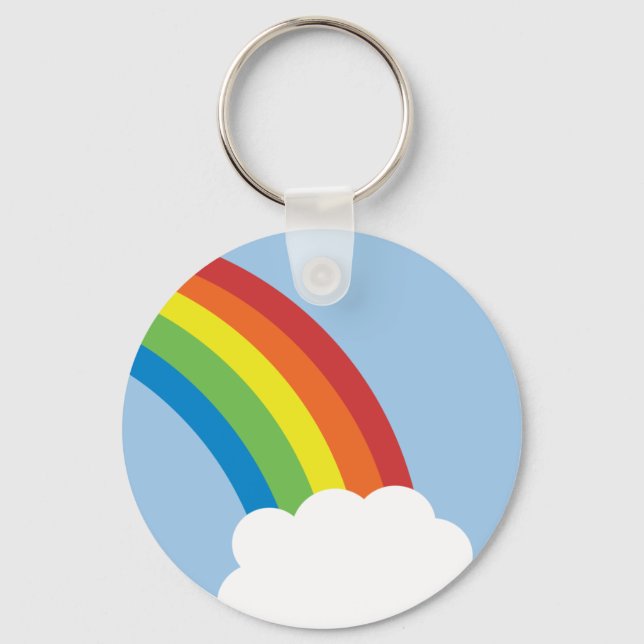 80's Retro Rainbow Keychain (Front)