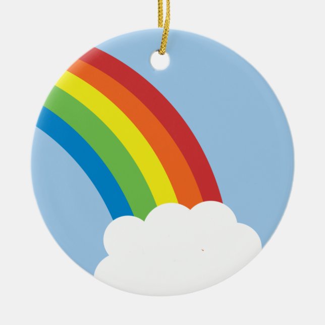 80's Retro Rainbow Ornament (Front)