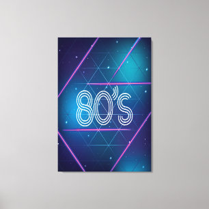 80s Retro Style Canvas Print