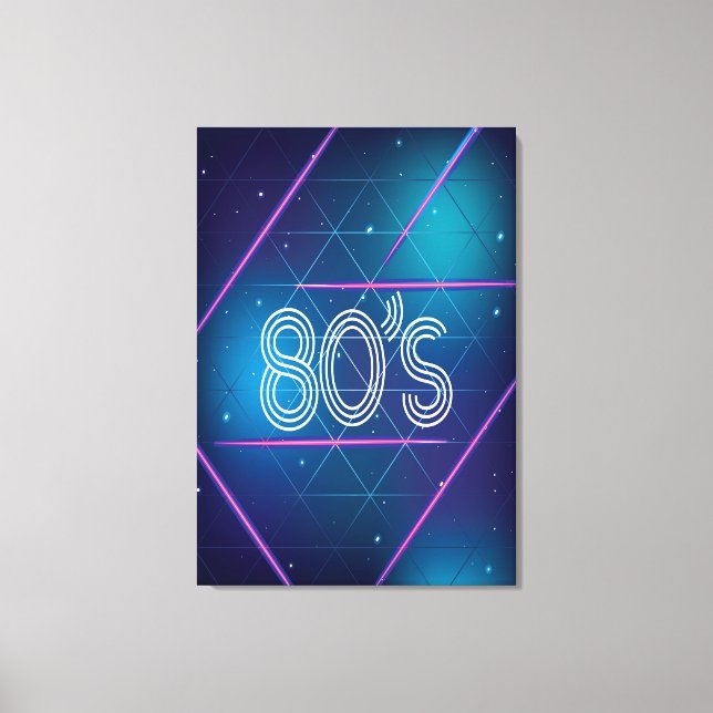 80s Retro Style Canvas Print (Front)
