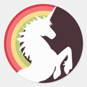 80's Retro Unicorn and Rainbow Stickers