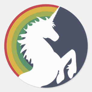 80's Retro Unicorn and Rainbow Stickers