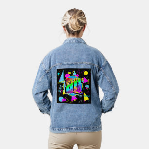 80'S RETRO VINTAGE OLD SCHOOL STYLE DENIM JACKET