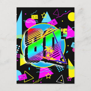 80'S RETRO VINTAGE OLD SCHOOL STYLE POSTCARD