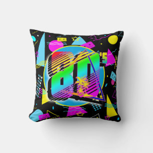 80'S RETRO VINTAGE OLD SCHOOL STYLE THROW PILLOW