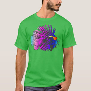 80s Retrowave Outrun Synthwave Lionfish Fish T-Shirt