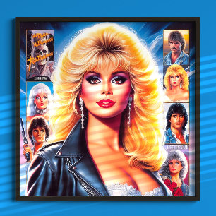 80s Retrowave Woman Poster