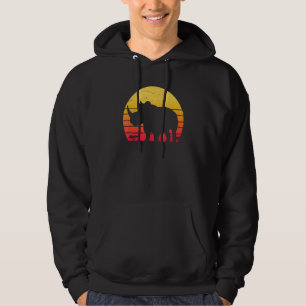 80s Rhino Sunset Wildlife Zoo Girl Who Just Loves  Hoodie