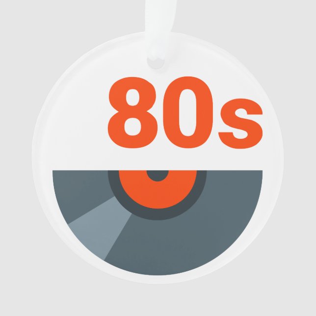 80s Rock 1980s Music Record Ornament (Front)