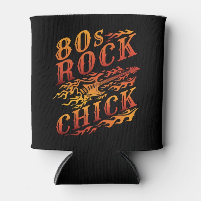 80s Rock Chick Music Lover Women Can Cooler (Front)